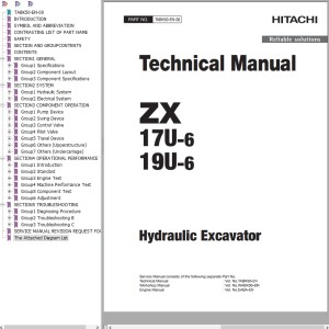 Hitachi ZX17U-6 ZX19U-6 Technical Manual TABK50-EN-00