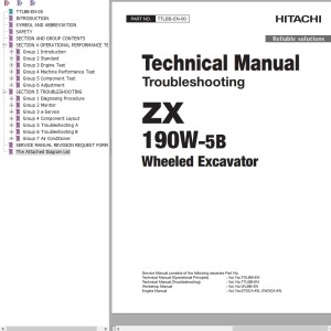 Hitachi ZX190W-5B Technical Manual TTLBB-EN-00
