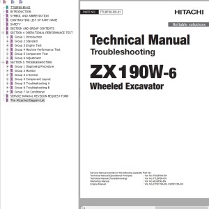 Hitachi ZX190W-6 Technical Manual TTLBF50-EN-01
