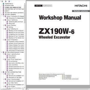 Hitachi ZX190W-6 Workshop Manual WLBF50-EN-01