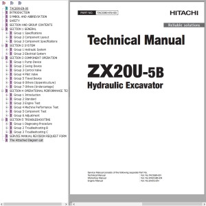 Hitachi ZX20U-5B Technical Manual TACG90-EN-00