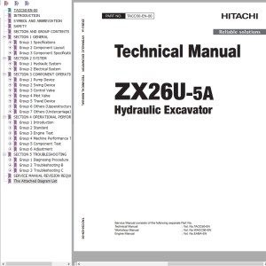 Hitachi ZX26U-5A Technical Manual TACC50-EN-00