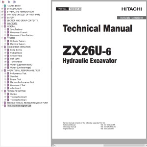 Hitachi ZX26U-6 Technical Manual TACK50-EN-00