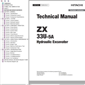 Hitachi ZX33U-5A Technical Manual TADB-EN-01