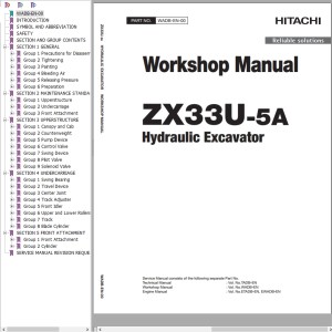 Hitachi ZX33U-5A Workshop Manual WADB-EN-00