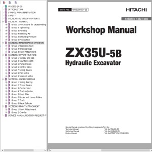 Hitachi ZX35U-5B Workshop Manual WADJ90-EN-00
