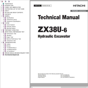 Hitachi ZX38U-6 Technical Manual TADS50-EN-00