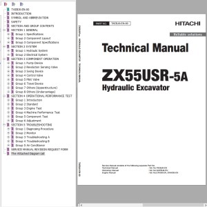 Hitachi ZX55USR-5A Technical Manual TAEBJ0-EN-00