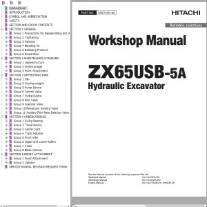 Hitachi ZX65USB-5A Workshop Manual WAFA-EN-00
