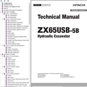 Hitachi ZX65USB-5B Technical Manual TAFD90-EN-00