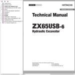 Hitachi ZX65USB-6 Technical Manual TAFF50-EN-00