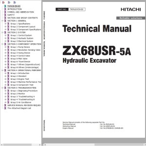 Hitachi ZX68USR-5A Technical Manual TAFAJ0-EN-00