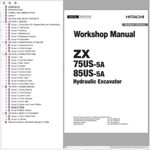 Hitachi ZX75US-5A ZX85US-5A Workshop Manual WDEB-EN-00