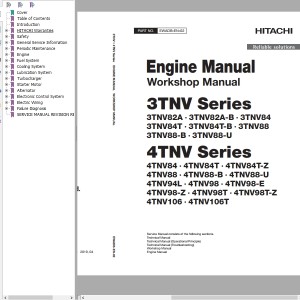 Hitachi 3TNV 4TNV Series Workshop Manual EWADB-EN-02