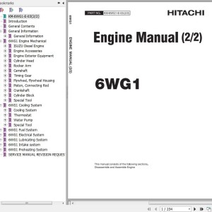 Hitachi 6WG1 Engine Manual KM-6WG1-E-03(22)