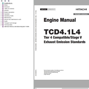 Hitachi TCD4.1L4 Engine Manual ELAB50-EN-04
