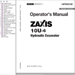 Hitachi ZX10U-6 Operator’s Manual ENMAAA-EN1-1