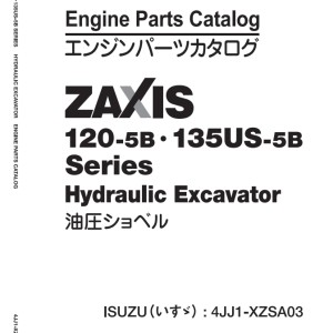 Hitachi ZX120-5B ZX135US-5B Engine Parts Catalog 4JJ1-XZSA03-13