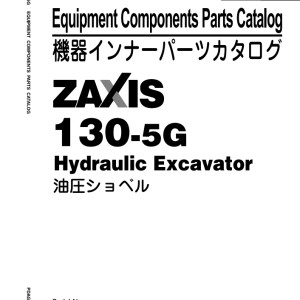 Hitachi ZX130-5G Parts Catalog PDAG-E1-2