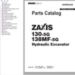 Hitachi ZX130-5G ZX138MF-5G Parts Catalog PDAGF0-1-2