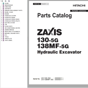 Hitachi ZX130-5G ZX138MF-5G Parts Catalog PDAGF0-1-2