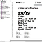 Hitachi ZX130-6N ZX380LC-6N Operator's Manual ENMDC1-NA3-4