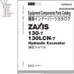Hitachi ZX130-7 ZX130LCN-7 Parts Catalog PDA350-E1-1