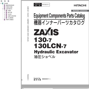 Hitachi ZX130-7 ZX130LCN-7 Parts Catalog PDA350-E1-1