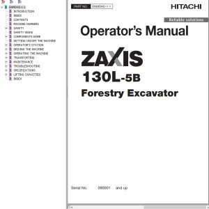 Hitachi ZX130L-5B Operator's Manual ENMDAD-1-1