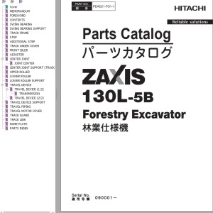 Hitachi ZX130L-5B Parts Catalog PDAD21-FO1-1