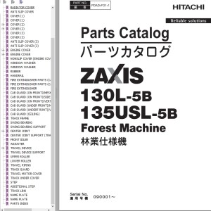 Hitachi ZX130L-5B ZX135USL-5B Parts Catalog PDAD-FO1-1