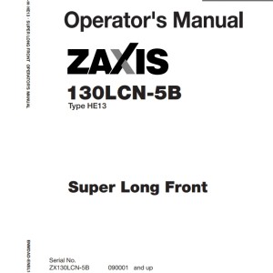 Hitachi ZX130LCN-5B Operator's Manual ENMDAD-ENSL1-1
