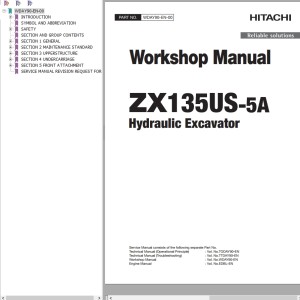 Hitachi ZX135US-5A Workshop Manual WDAY90-EN-00
