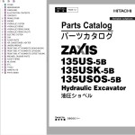 Hitachi ZX135US-5B ZX135USK-5B ZX135USOS-5B Parts Catalog PDAE-1-2