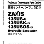 Hitachi ZX135US-6 ZX135USK-6 ZX135USOS-6 Parts Catalog PDAS50-E1-3