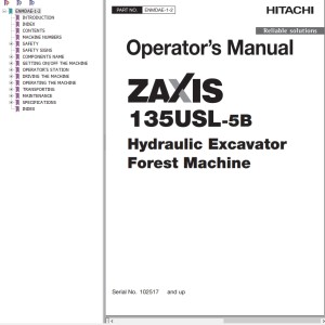 Hitachi ZX135USL-5B Operator's Manual ENMDAE-1-2