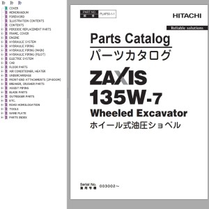 Hitachi ZX135W-7 Parts Catalog PLAF50-1-1