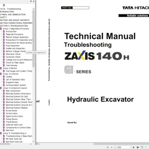 Hitachi ZX140H Technical Manual Troubleshooting