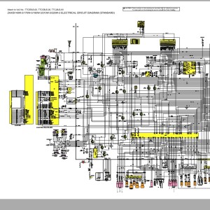 Hitachi ZX140W-3 ZX170-3 ZX190W-3 ZX210W-3 ZX220W-3 Electrical Circuit Diagram WCLA-0652-ZX