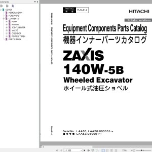 Hitachi ZX140W-5B Parts Catalog PLAA-E1-2
