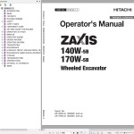 Hitachi ZX140W-5B ZX170W-5B Operator's Manual ENMLBA-1-3