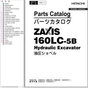 Hitachi ZX160LC-5B Parts Catalog PDBE-1-3
