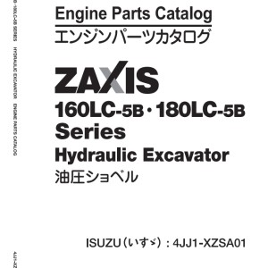 Hitachi ZX160LC-5B ZX180LC-5B Engine Parts Catalog 4JJ1-XZSA01-13