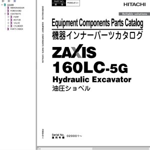 Hitachi ZX160LC-5G Parts Catalog PDBG-E1-1
