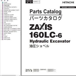 Hitachi ZX160LC-6 Parts Catalog PDBR50-1-4
