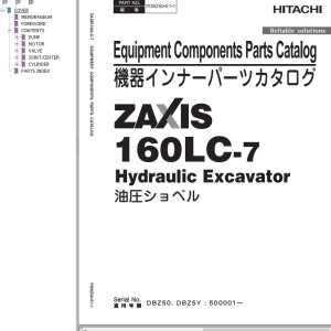 Hitachi ZX160LC-7 Parts Catalog PDBZ50-E1-1