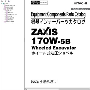 Hitachi ZX170W-5B Parts Catalog PLBA-E1-1