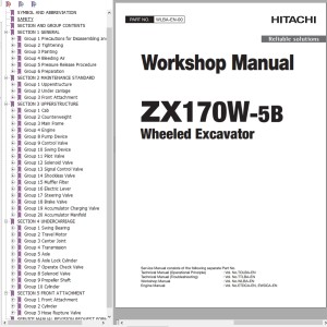 Hitachi ZX170W-5B Workshop Manual WLBA-EN-00