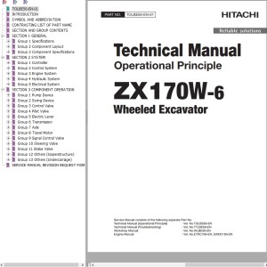 Hitachi ZX170W-6 Technical Manual TOLBE50-EN-01