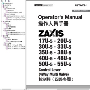 Hitachi ZX17U-5 ZX255U-5 Operator’s Manual ENMADC-OP3-3